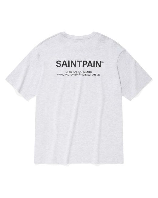 saintpain Sp Variation Logo T-Shirt Ash Melange Black