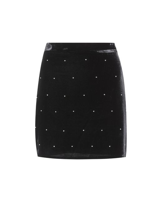 Amiri Studded velvet miniskirt