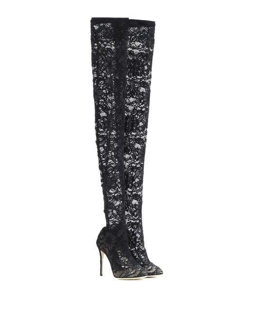 Dolce & Gabbana Over-the-knee lace boots