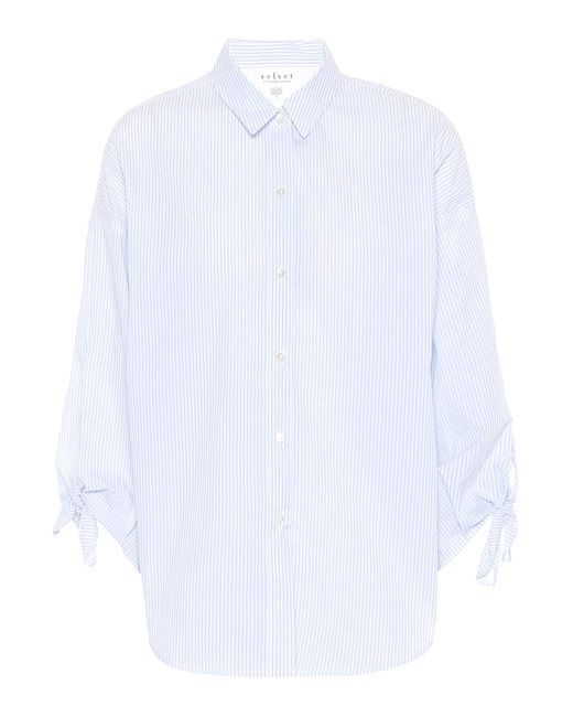 Velvet Iris striped cotton shirt