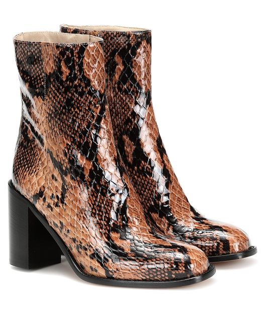 Maryam Nassir Zadeh Mars snake-effect leather ankle boots