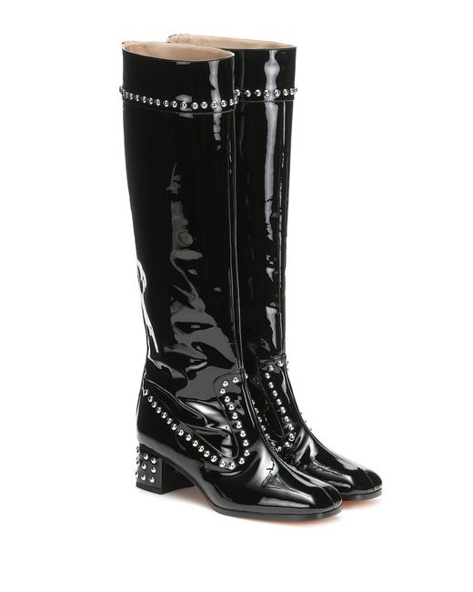 Maryam Nassir Zadeh Kiki patent leather knee-high boots
