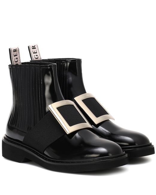 Roger Vivier Chelsea Viv leather ankle boots