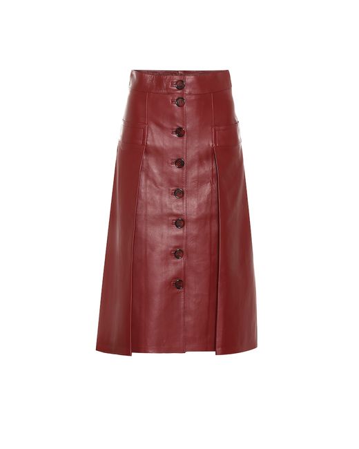 Dodo Bar Or Leather midi skirt