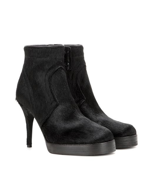 Rick Owens Classic Calf Hair Ankle Boots