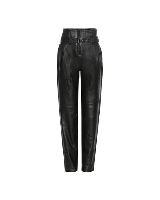 Vanessa Bruno Djibo Leather High-waisted Trousers