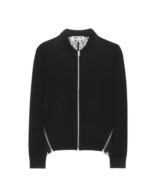McQ Alexander McQueen Wool Cardigan With Lace
