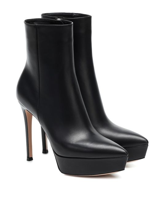 Gianvito Rossi Dasha leather platform ankle boots