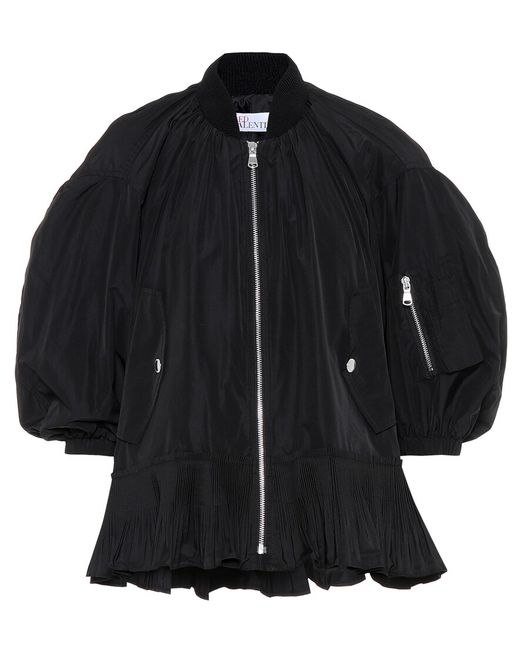 RED Valentino Ruffle-trimmed bomber jacket