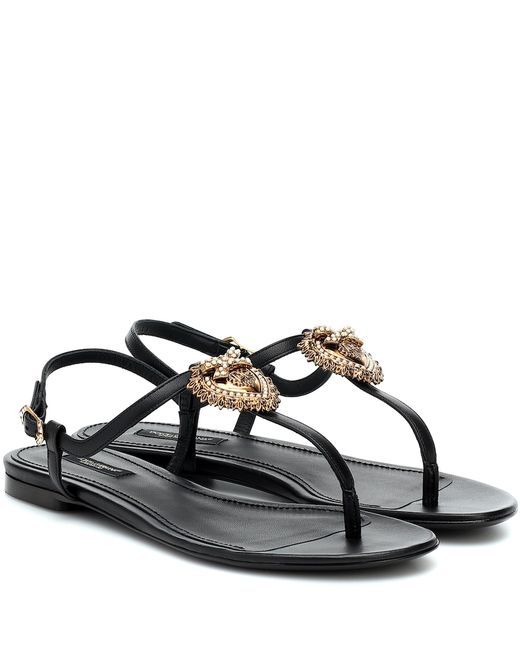 Dolce & Gabbana Devotion leather sandals
