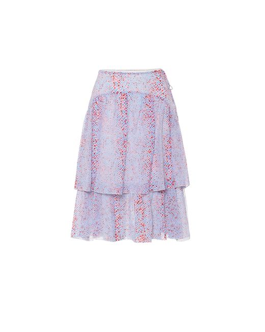 See by Chloé Printed cotton and silk midi skirt