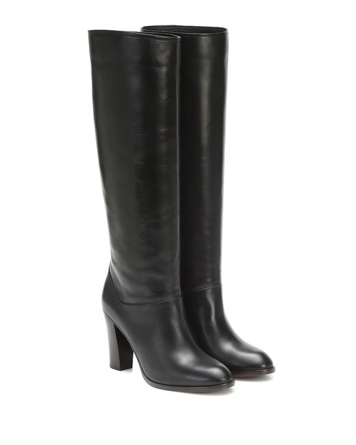 Loro Piana Debbie 90 knee-high leather boots