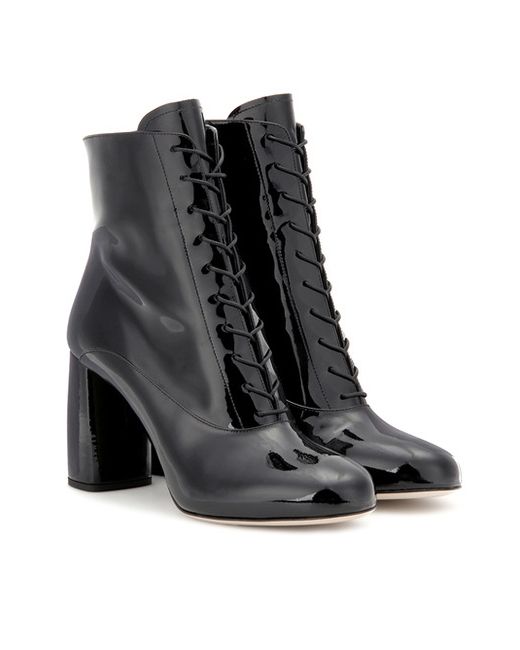 Miu Miu Patent Leather Ankle Boots