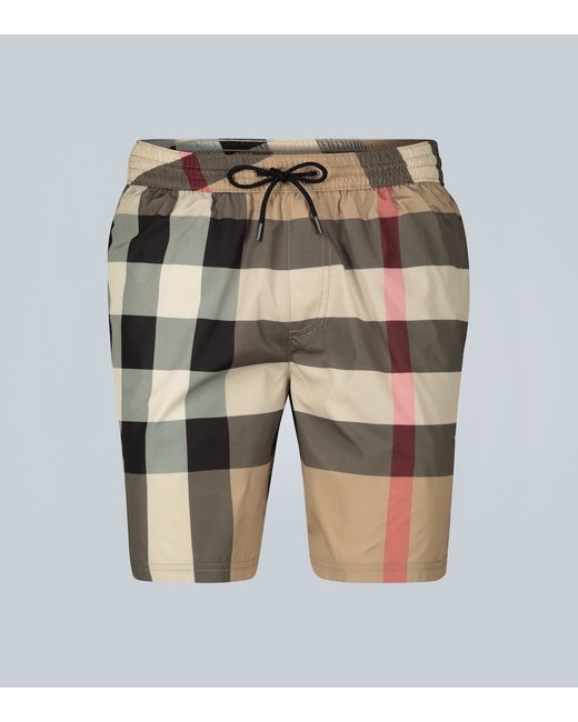 Burberry Check-print swim shorts
