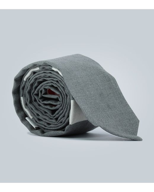 Thom Browne Wool tie with striped detail