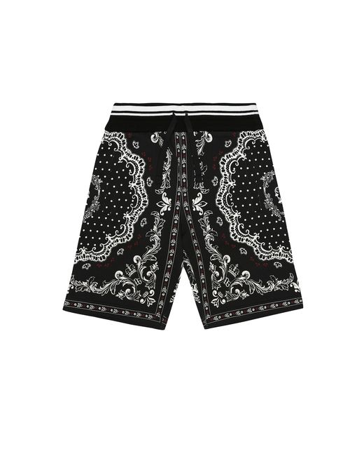Dolce & Gabbana Kids Printed cotton-jersey shorts