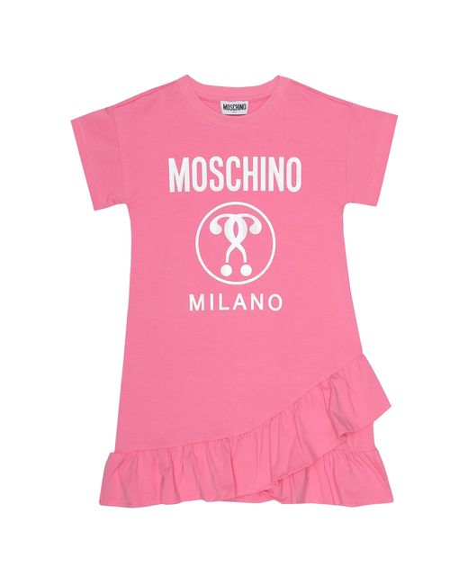 Moschino Kids Logo stretch-cotton dress