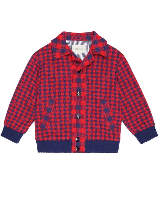 Gucci Kids Checked cotton jacket