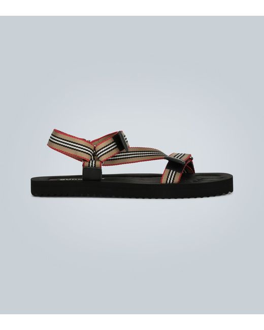 Burberry Icon Stripe webbing sandals