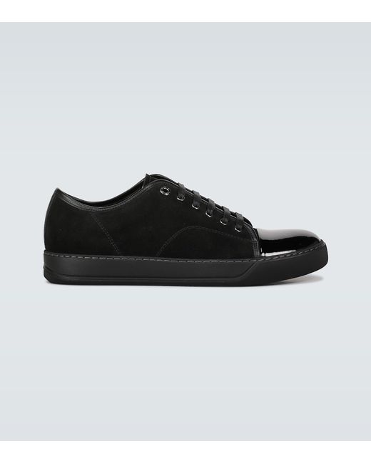 Lanvin Suede and leather cap-toe sneakers