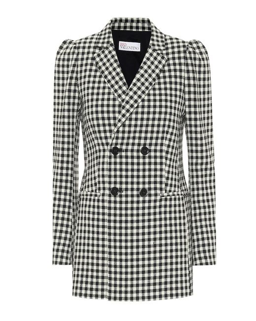 RED Valentino Gingham double-breasted blazer