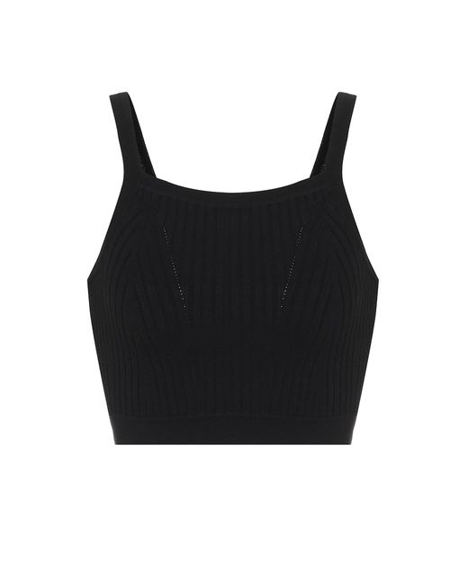 Live The Process Ribbed-knit crop top