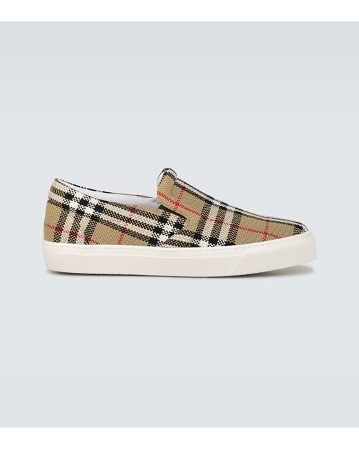 Burberry Thompson checked slip-on sneakers