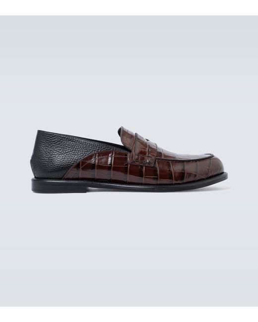 Loewe Slip-on leather loafers