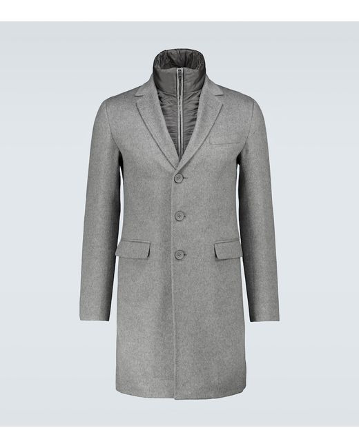 Herno Layered cashmere overcoat
