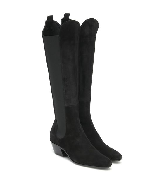Khaite Chester suede knee-high boots
