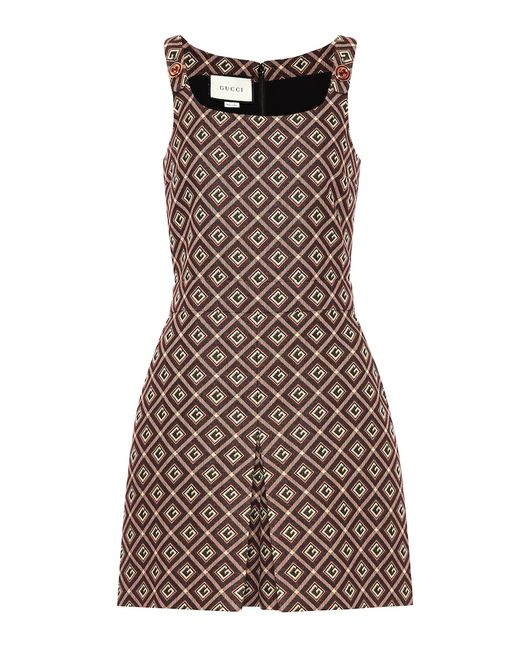 Gucci Printed cotton-blend playsuit