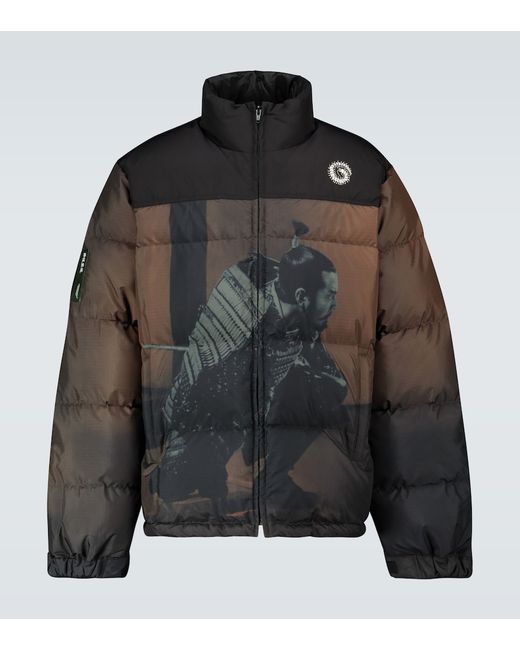 Undercover Samurai-print down-filled jacket