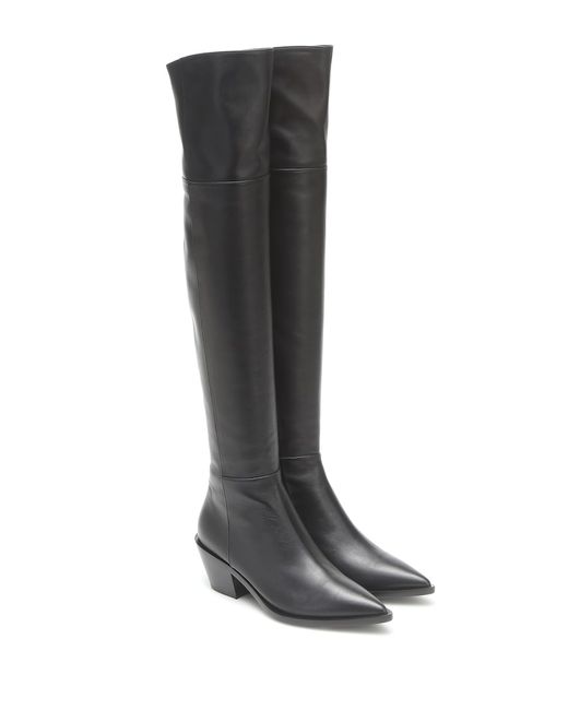 Gianvito Rossi Leather over-the-knee boots