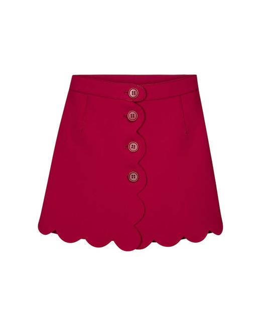 RED Valentino high-rise scalloped shorts