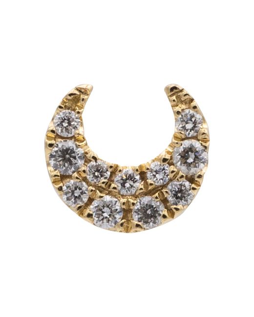 Maria Tash Moon 14kt and diamond single earring