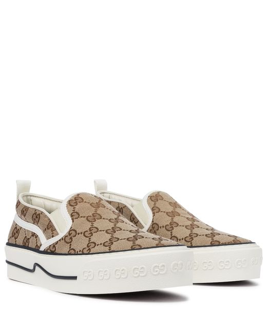 Gucci Tennis 1977 canvas slip-on sneakers
