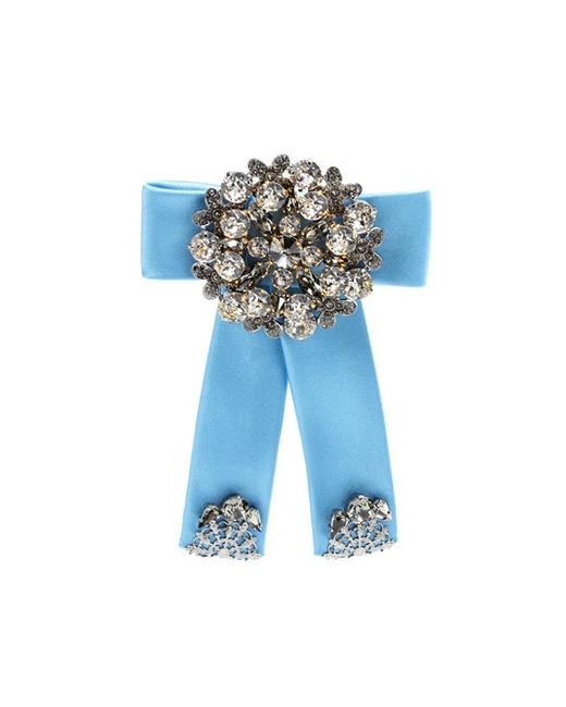 Dolce & Gabbana Crystal-embellished Silk-satin Brooch