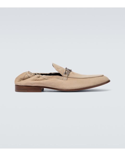 Lanvin Suede loafers with metal detail