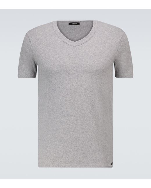 Tom Ford Stretch-cotton V-neck T-shirt
