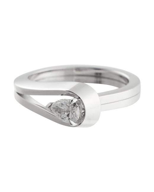 Repossi Serti Inversé 18kt white gold ring with diamond