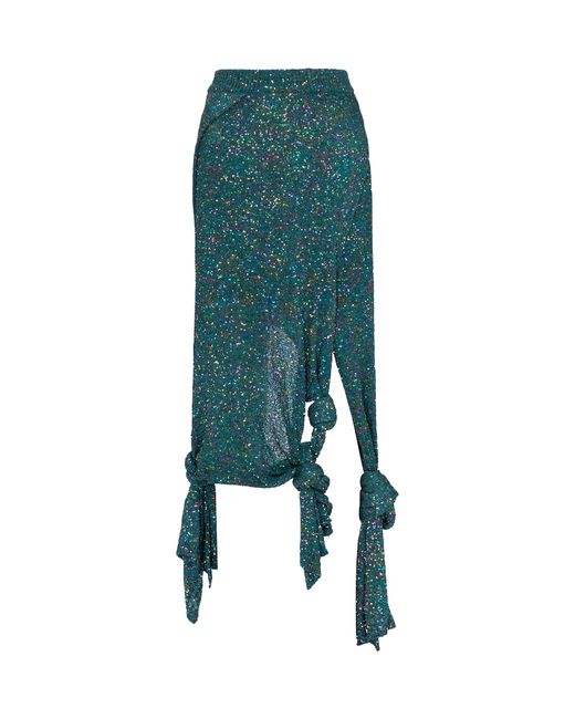 Loewe Sequined knitted midi skirt