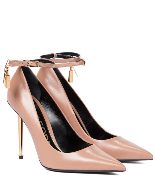 Tom Ford Padlock leather pumps