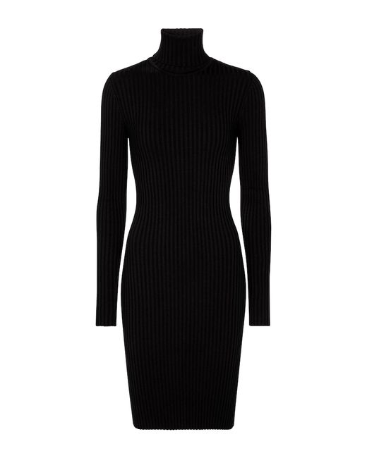 Wolford Ribbed-knit merino wool and cotton minidress