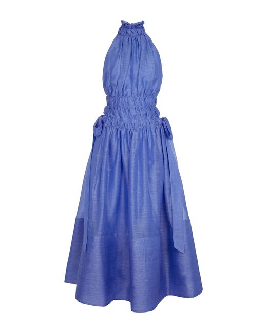 Zimmermann Luminous linen and silk-blend gown