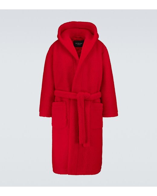 Balenciaga Hooded wool-blend bathrobe