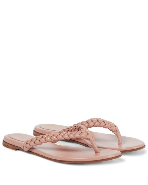 Gianvito Rossi Tropea leather thong sandals