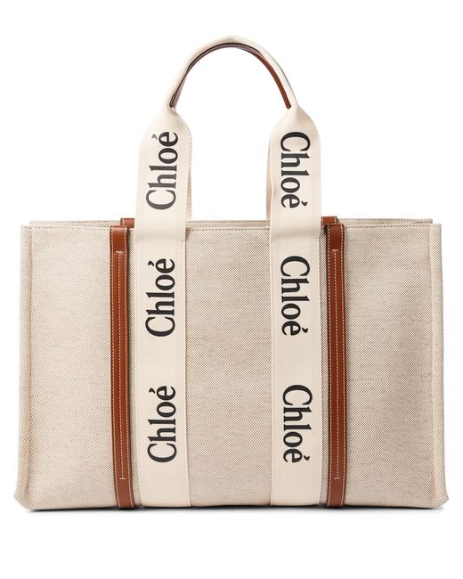 Chloé Woody Large canvas tote