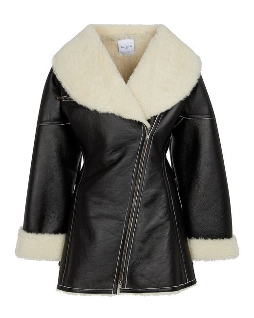 Alaïa Edition 1987 shearling and leather coat