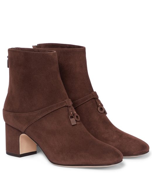 Loro Piana Maxi Charms suede ankle boots