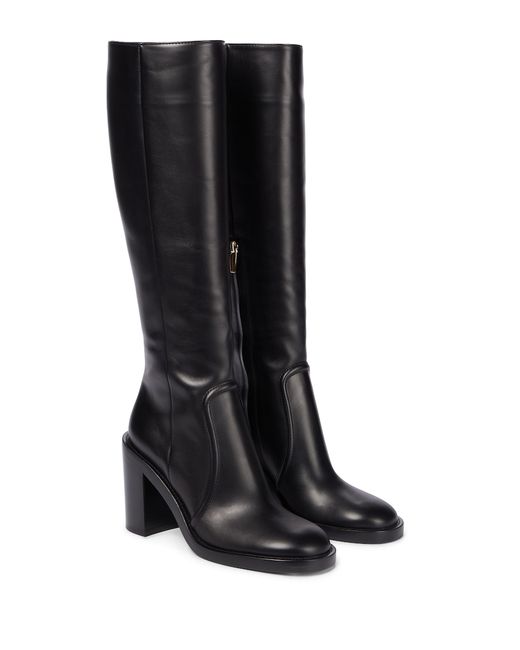 Gianvito Rossi Conner 85 leather knee-high boots